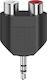 HAMA Convertor 3.5mm masculin în RCA 2x femelă 1buc 00205187