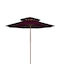 Umbrelă Rotundă Din Lemn Burgundy Φ2.7m