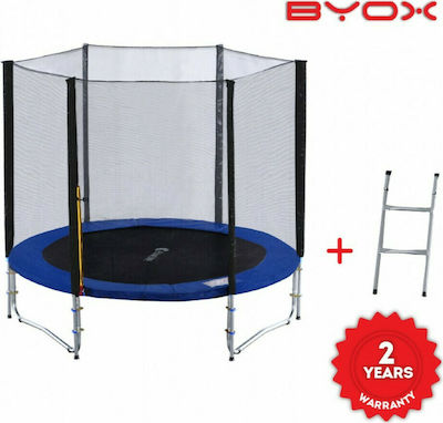 Byox Trampolin Draußen Durchmesser 244cm mit Netz & Leiter