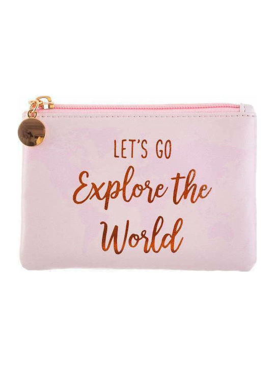 Sass & Belle World Explorer Παιδικό Πορτοφόλι Κερμάτων με Φερμουάρ για Κορίτσι Ροζ FRAN116