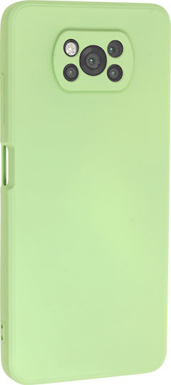 Bodycell Square Liquid Back Cover Σιλικόνης Light Green (Poco X3 NFC / X3 Pro)