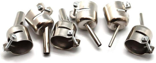 Soldering Station Spare Parts Set of Hot Air Nozzles Curved 45° Set of 6 Pieces
