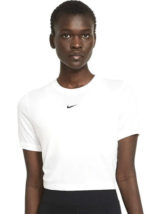 Nike Essential Κοντομάνικη Γυναικεία Αθλητική Μπλούζα Λευκή
