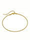 Art Collection 03716 Vergoldete Fußkette aus Edelstahl 23cm