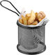 Ready Deep Fry Basket Serving Basket Metallic with Diameter 9cm and Height 9cm 1pcs