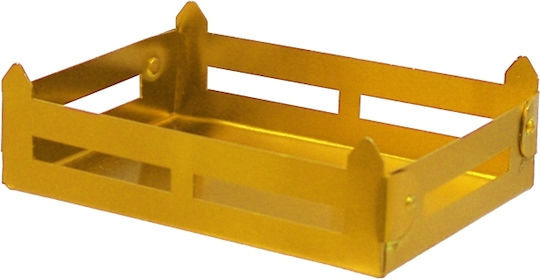 Ready Carrier Serving Basket Metallic with Dimensions 17x13x5cm 1pcs