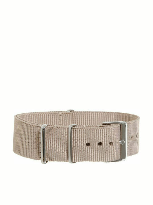 Mertzios.gr Fabric Strap Nato Beige 24mm