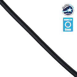GloboStar Υφασμάτινο Καλώδιο 2x0.75mm² σε Μαύρο...