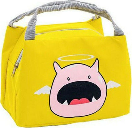 Gelbes Monster Schulische Isolierte Lunch Tasche Handtasche Gelb 17x15x21cm