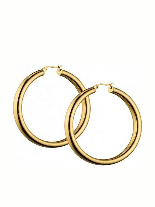 Verorama Earrings Hoops made of Steel Gold Plated
