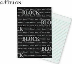 N.Telon Notebook Block 200 Sheets Ruled Black