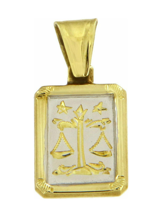 Mertzios.gr Charm Zodiac Sign from Gold 14K