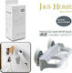 J&S Home 1220.050 Traceless Hair Dryer Rack Plastic Organizer Wall Mounted White