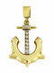 Mertzios.gr Gold Anchor Charm with Zircon