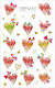bsb Αυτοκόλλητα Metallic Hearts