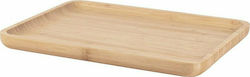 Pebbly Rectangular Bamboo Chopping Board for Bread Beige 28x20cm