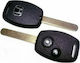 Car Key Shell with Blade with 2 Buttons for Honda και Λάμα HON66