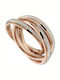 Verorama Damen Ring Vollring aus Stahl Vergoldet