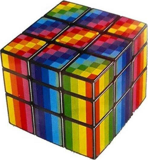 Unequal Rainbow Speed Cube 3x3 P123 1pcs