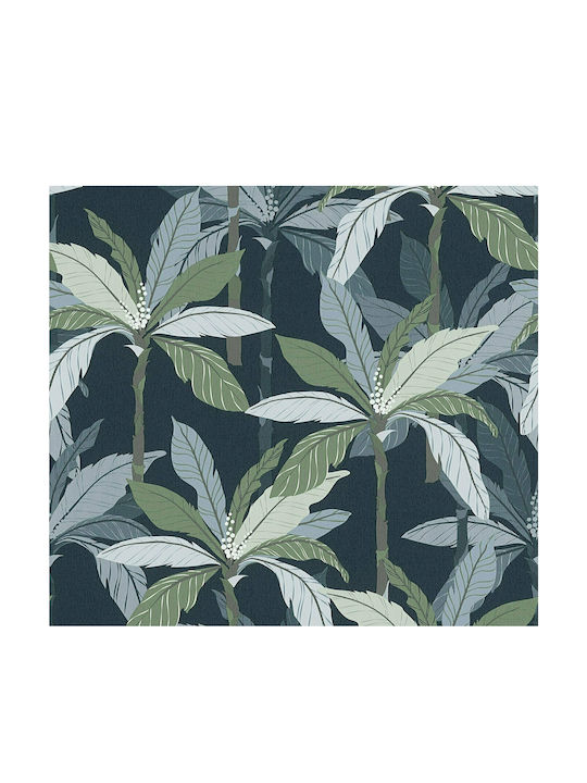 Wallpaper Floral Blue L1005xW53cm