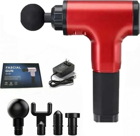 Factory Muscle Massager Fascial Gun Red Πιστόλι Μασάζ για τα Πόδια, το Σώμα & τα Χέρια με Δόνηση Κόκκινο
