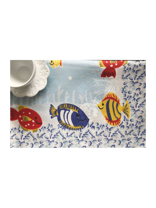 Silk Fashion Rotunda Stain Resistant 215 Fish 150x150cm