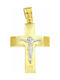 Mertzios.gr Gold Cross 14K with the Crucified