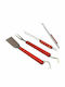 Set of 3 BBQ Tools with Spatula, Carving Fork, and Tongs 16179-12