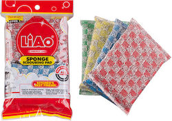 Liao Set Kitchen Sponges General Use Multicolored 4 Pieces Liao Set Kitchen Sponges General Use Multicolored 4 Pieces