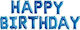 Set of 13 Balloons Foil Blue Birthday-Celebration Letters 40cm