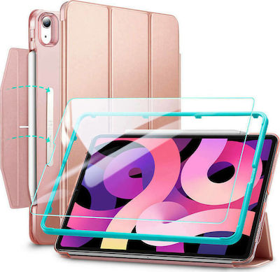 ESR Ascend Trifold & Tempered Glass Flip Cover Stand / Υποδοχή Στυλό Ροζ Χρυσό (iPad Air 2020)