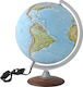 Cosmic Illuminated World Globe Greek with Diameter 30cm and Height 40.5cm