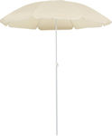 vidaXL Beach Umbrella Diameter 1.80m Beige
