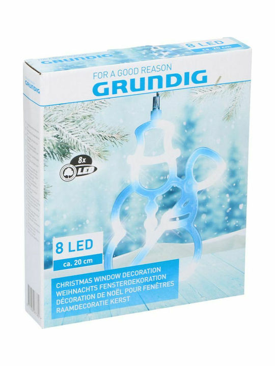 Grundig Φωτιζόμενη Χριστουγεννιάτικη Φιγούρα Χιονάνθρωπος Διάφανος 4τμχ