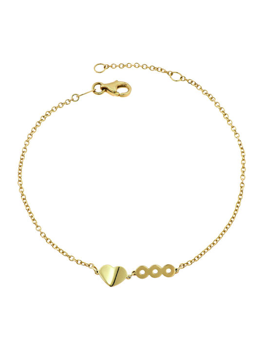 14K Gold Bracelet with 3 Birthday Stones (P-50752) / 14K Yellow Gold Bracelet