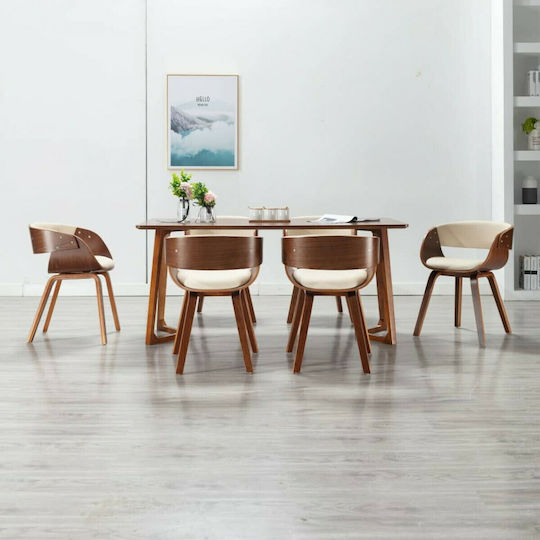 Dining Room Wooden Chair Cream 53x52x70cm 6pcs
