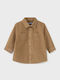 Kids One Color Shirt Long Sleeve Brown