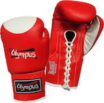 Olympus Sport Competition Leather Boxing Competition Gloves Red