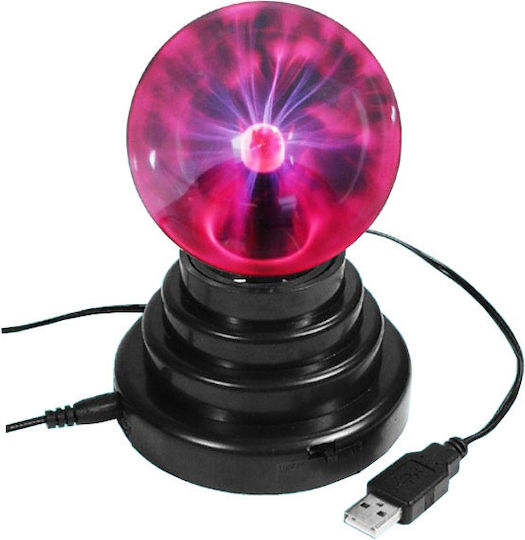 Dekorative Lampe Plasma-Kugel Schwarz