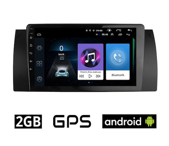 Auto-Audiosystem für BMW E39 / Serie 5 / Serie 5 (E39) 1997-2005 (Bluetooth/USB/AUX/WiFi/GPS/Apple-Carplay/Android-Auto) mit Touchscreen 9"