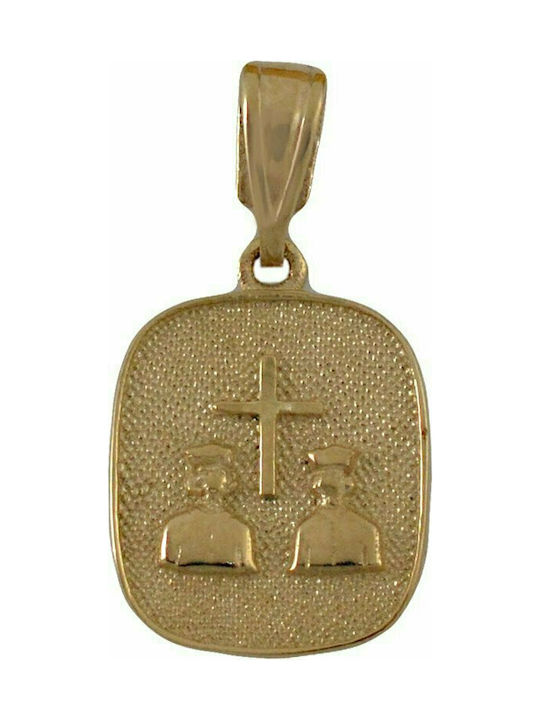 Mertzios.gr Pendant Kids Talisman Constantine from Gold 9K MEKN76RK