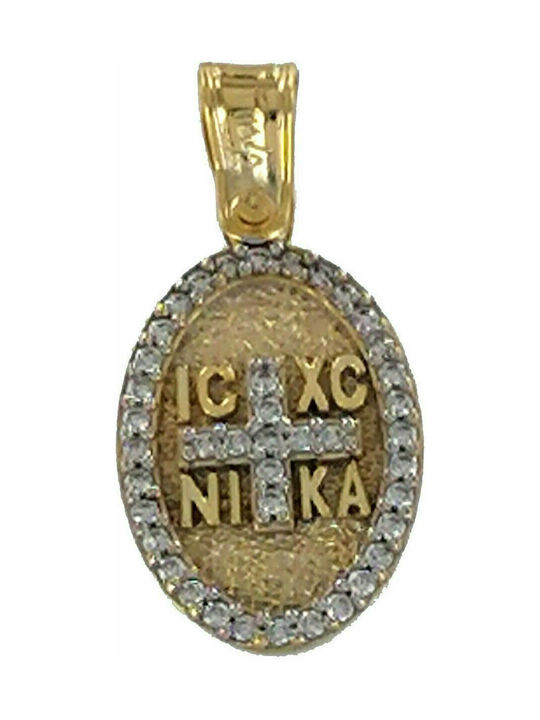 Mertzios.gr Pendant Kids Talisman Constantine from Gold 14K ME025548FL