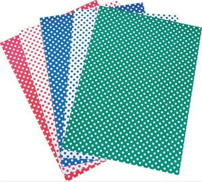 Diverse Kartons Polka Dot No3 Mehrfarbig in Blöcken von 10 Blättern 35x25cm