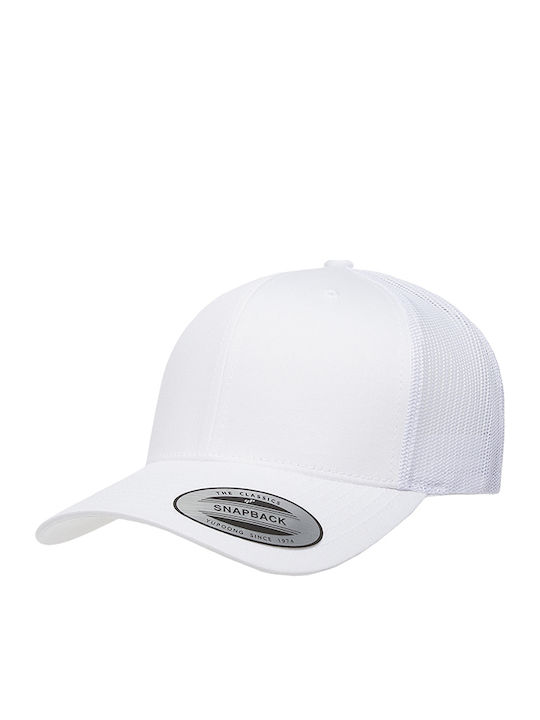 Flexfit 6606 Мъжки Jockey с мрежа Бял