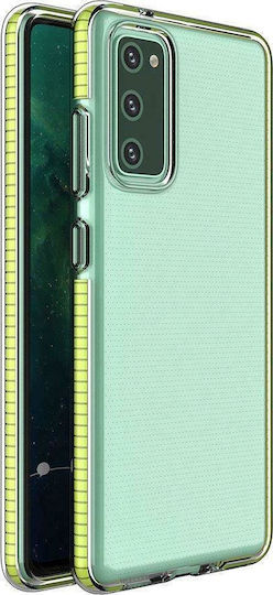 Hurtel Spring Umschlag Rückseite Silikon 1mm Gelb (Galaxy A02s)