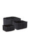 Arvix Set of Decorative Baskets Plastic Noir 3pcs