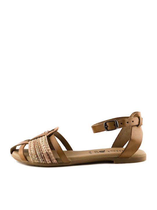 Juliet Women's Sandals with Ankle Strap Tabac Brown