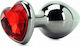 Naughty Toys Heart Base Plug Anal Mare Roșu 9cm