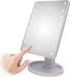 Lighted Tabletop Makeup Mirror Beige