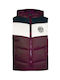 Energiers Kids Quilted Jacket Sleeveless Short with Hood Burgundy